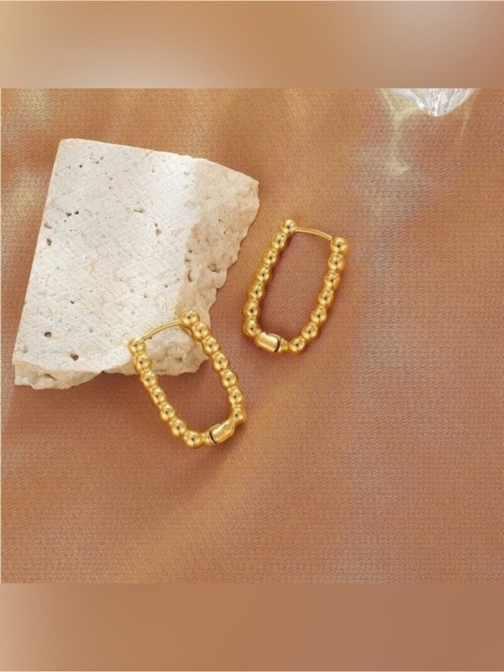 18k Gold Plated Beaded Earrings
